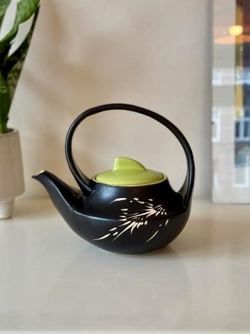 Japanse stijl theepot keramiek met bamboemotief Bat Trang  beschikbaar voor biedingen