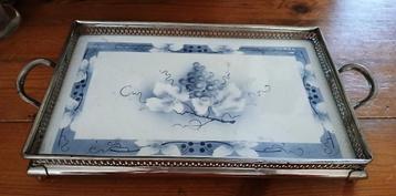 Dienblad Villeroy Boch art deco tegels druif keramiek metaal beschikbaar voor biedingen