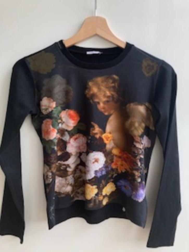 Zwarte longsleeve, shirt van Dolce & Gabbana mt. 146/152, Kinderen en Baby's, Kinderkleding | Maat 146, Zo goed als nieuw, Meisje