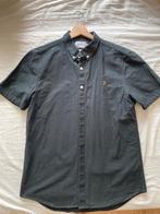FARAH Slim fit Overhemd - M - korte mouwen, Ophalen of Verzenden, Zo goed als nieuw, Zwart, Halswijdte 38 (S) of kleiner