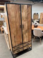 Magazijn leegverkoop dichte kast industrieel mangohout metal, Nieuw, Ophalen of Verzenden, Info@wkhome.nl, Argonweg 20 Amersfoort