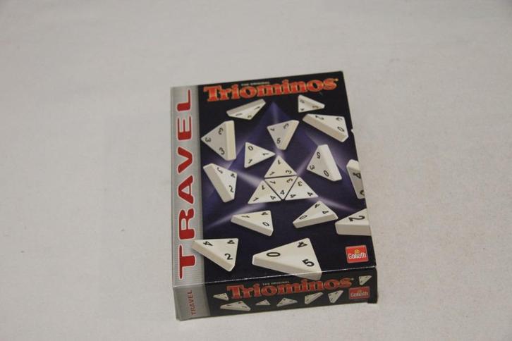 Triominos Travel editie, Hobby en Vrije tijd, Gezelschapsspellen | Bordspellen, Nieuw, Een of twee spelers, Drie of vier spelers