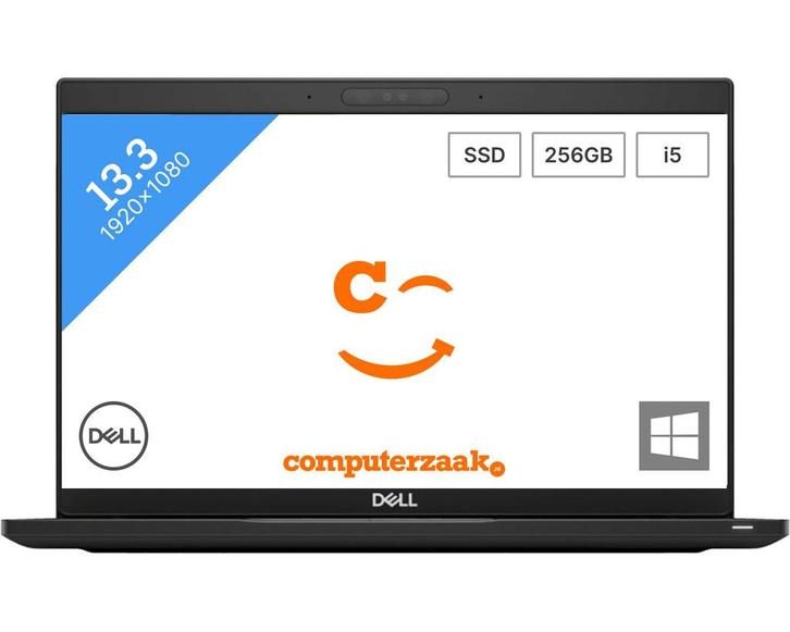 Dell Latitude 7390/Intel Core i5 1.70GHz/8GB/256GB SSD/W11/G, Computers en Software, Windows Laptops, Refurbished, 13 inch, SSD
