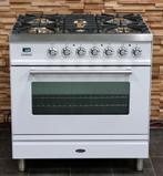 🔥Luxe Fornuis Boretti 80 cm wit & rvs 5 pits 1 oven, Witgoed en Apparatuur, 60 cm of meer, 5 kookzones of meer, Vrijstaand, 90 tot 95 cm