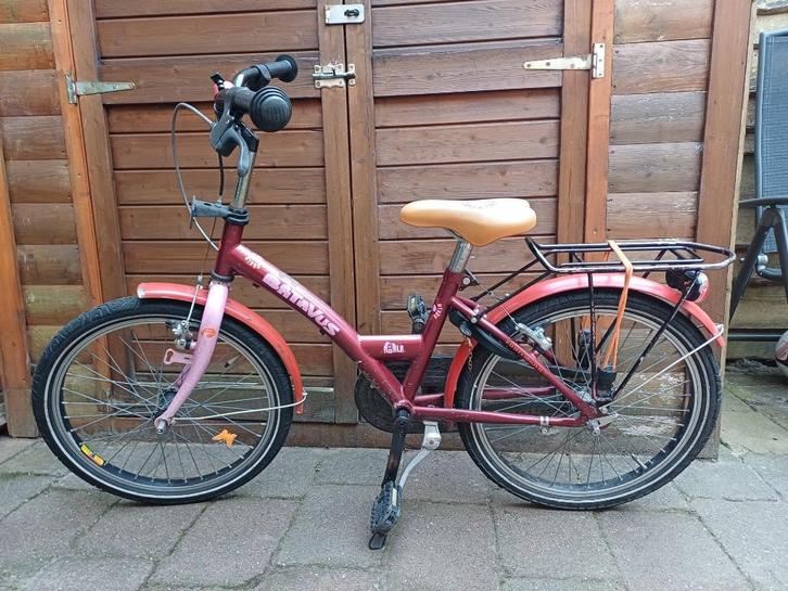 Fiets 20 inch meisjesfiets batavus gebruikt maar degelijk, Fietsen en Brommers, Fietsen | Meisjes, Gebruikt, 20 inch, Handrem