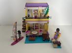 Lego Friends - Strandhuis & waterscooter, Ophalen of Verzenden, Zo goed als nieuw, Complete set, Lego
