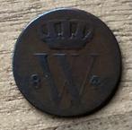halve cent 1843 Willem II, Postzegels en Munten, Munten | Nederland, Ophalen of Verzenden, Koning Willem II, Losse munt