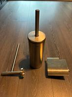 Tiger RVS Badkamer Set - WC Borstel, Rolhouder, Ophalen of Verzenden, Gebruikt, Grijs, Overige typen