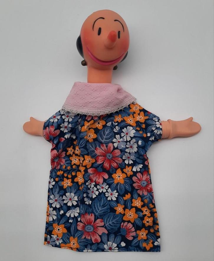 Olijfje (van Popeye) vintage handpop, Verzamelen, Stripfiguren, Gebruikt, Beeldje of Figuurtje, Overige figuren, Ophalen of Verzenden