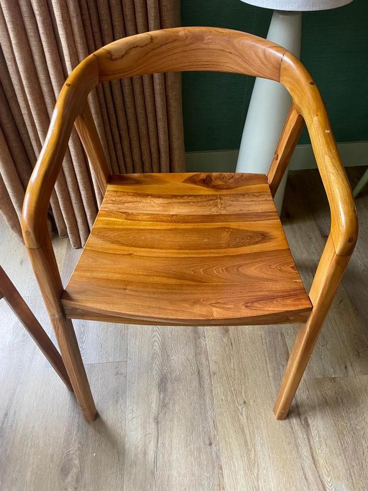 Lasse Eetkamerstoel 6 stuks, Huis en Inrichting, Stoelen, Gebruikt, Vijf, Zes of meer stoelen, Hout, Bruin, Ophalen