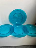 Blauwe glazen borden, Nieuw, Ophalen of Verzenden, Glas, Bord(en)