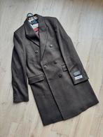 Scotch & Soda Double-Breasted Twill Wollen Overjas |Bruin|, Kleding | Heren, Maat 52/54 (L), Bruin, Nieuw, Ophalen of Verzenden