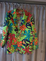 Hippie - flowerpower pak (broek en jasje) maat S, Carnaval, Ophalen of Verzenden, Zo goed als nieuw, Kleding