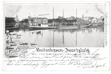 Ansichtkaart Zwartsluis, Buitenhaven beschikbaar voor biedingen