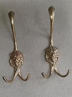 Kapstokhaken Leeuw 2 Wandhaken Koper/Goudkleurig - Set van 2, Huis en Inrichting, Woonaccessoires | Kapstokken, Wandhaken, Ophalen of Verzenden