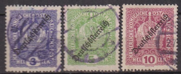 Oostenrijk 1918 Kroon met Opdruk DuitsOostenrijk, Postzegels en Munten, Postzegels | Europa | Oostenrijk, Gestempeld, Verzenden