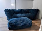 Zitzak bank met voetenbank - Zo goed als nieuw!, Huis en Inrichting, Banken | Sofa's en Chaises Longues, Minder dan 75 cm, Tweepersoons