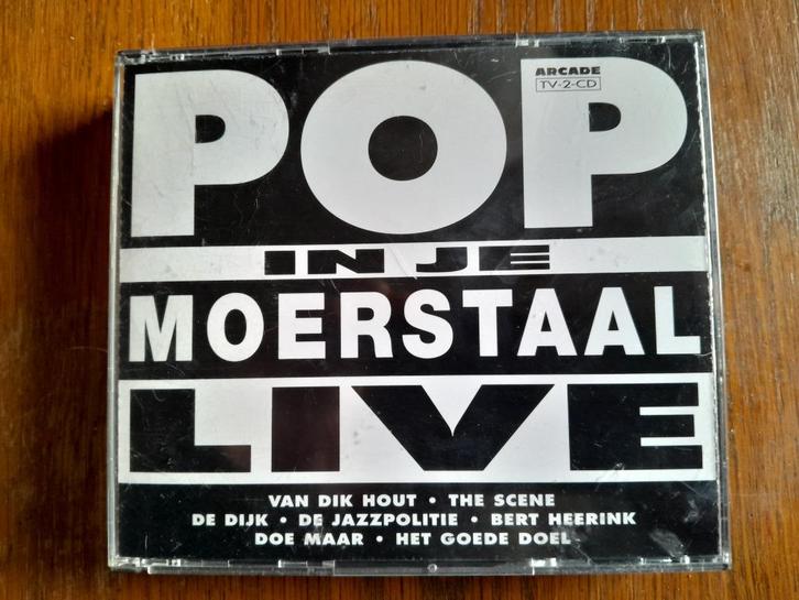 Pop in je moerstaal live dubbel cd, Cd's en Dvd's, Cd's | Nederlandstalig, Gebruikt, Pop, Ophalen of Verzenden