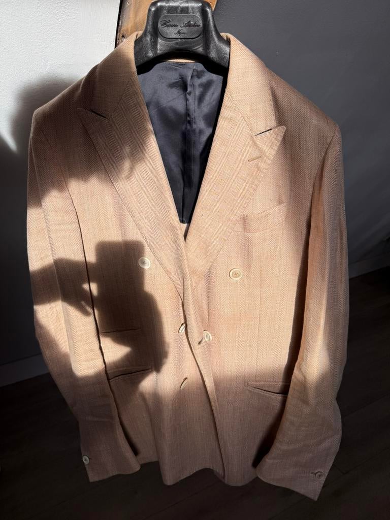 Eleventy Milano double breasted jasje 48, Kleding | Heren, Kostuums en Colberts, Zo goed als nieuw, Blauw, Ophalen of Verzenden