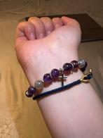 Kristallen Armband: Amethist, Maansteen & Quartz, Overige materialen, Paars, Nieuw, Ophalen of Verzenden