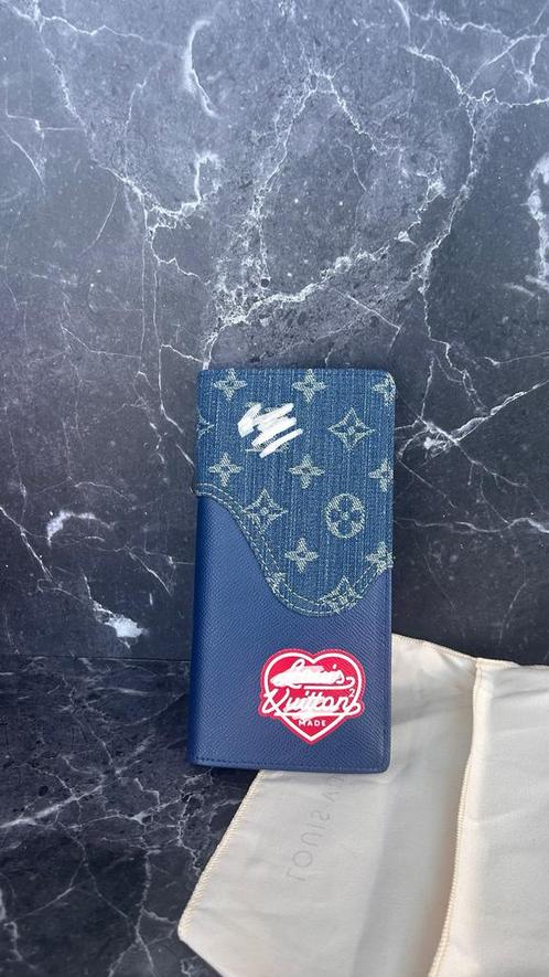 Stijlvolle portemonnee denim designer‑look – nieuw, Sieraden, Tassen en Uiterlijk, Portemonnees, Nieuw, Overige merken, Blauw