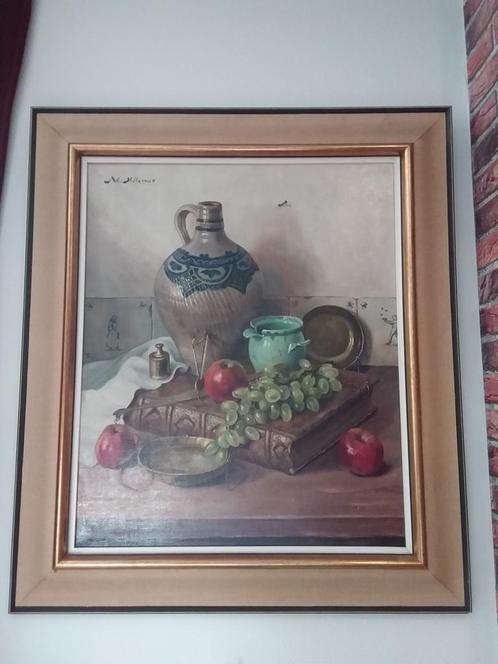 Stilleven van P.W. Millenaar olieverf schilderij 1887-1968, Antiek en Kunst, Kunst | Schilderijen | Klassiek, Ophalen