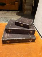 Verzilverd bestek vintage opberg dozen 3 stuks., Antiek en Kunst, Ophalen of Verzenden