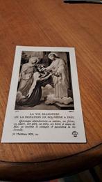 Oude religieuze prent - La Vie Religieuse, Franse brocante, Ophalen of Verzenden