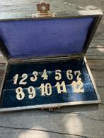 Mooie complete antieke zilveren set tafelnummers, Antiek en Kunst, Ophalen of Verzenden, Zilver