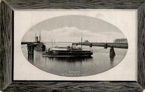 Terneuzen De Nieuwe Buitenhaven, Verzamelen, Ansichtkaarten | Nederland, Gelopen, Zeeland, Voor 1920, Ophalen of Verzenden