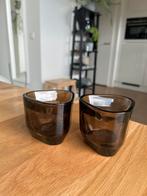2x Brown littala Tris Candle Holders, Overige materialen, Gebruikt, Bruin, Ophalen of Verzenden