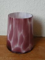Vaasje, glas, soort tijgerprint., Ophalen of Verzenden, Zo goed als nieuw, Glas
