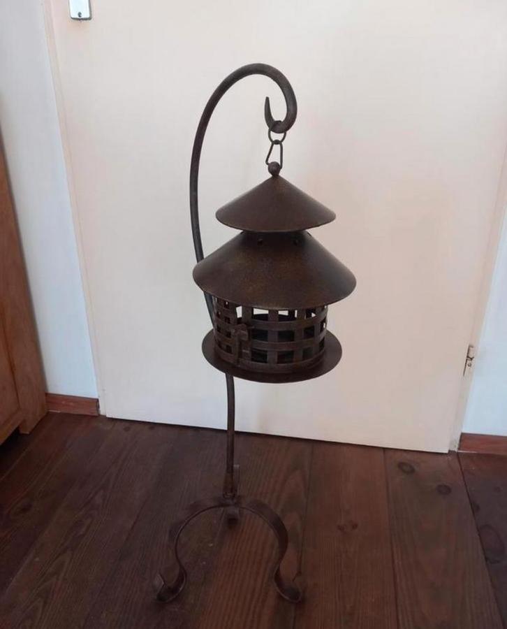 Lifestyle bruin ijzer lantaarn kaarsenhouder 85cm ehv geldro, Huis en Inrichting, Woonaccessoires | Kandelaars en Kaarsen, Zo goed als nieuw