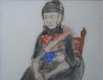 Aquarel Staphorster jonge vrouw, Antiek en Kunst, Kunst | Schilderijen | Klassiek, Ophalen