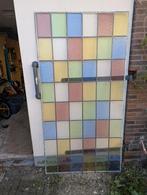 Glas in lood raam., Ophalen, Gevelraam of Ruit, Gebruikt, Glas in lood