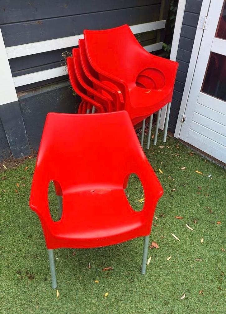 Kunststof binnen en buiten stoelen zeer stevig - Set van 5, Huis en Inrichting, Stoelen, Gebruikt, Vijf, Zes of meer stoelen, Kunststof
