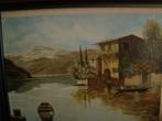 Olieverf schilderij - Como meer in Italië, Ophalen