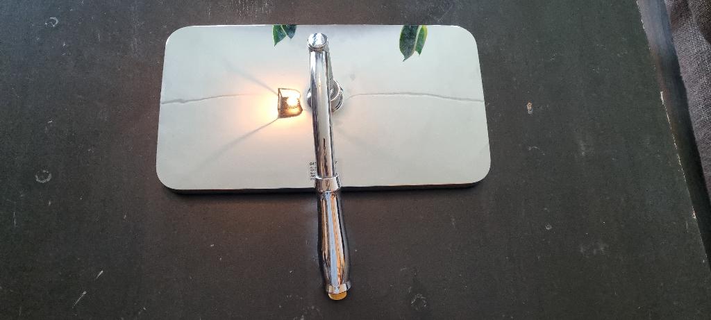 Avital stortdouche kop met slang, kraan en montagedeel, Doe-het-zelf en Verbouw, Sanitair, Zo goed als nieuw, Kraan, Chroom, Ophalen of Verzenden