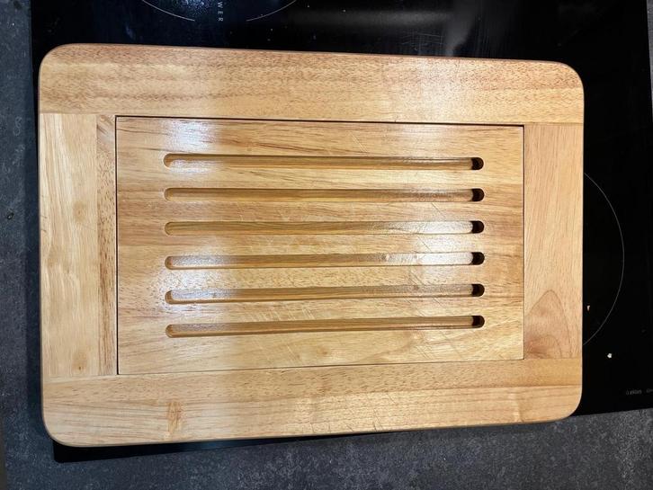 Houten Snijplank - Broodplank met Opvang, Huis en Inrichting, Keuken | Keukenbenodigdheden, Gebruikt, Ophalen of Verzenden