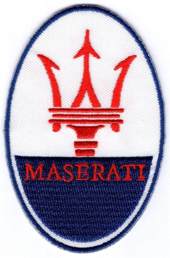 Maserati stoffen opstrijk patch embleem, Verzamelen, Automerken, Motoren en Formule 1, Nieuw, Auto's, Ophalen of Verzenden