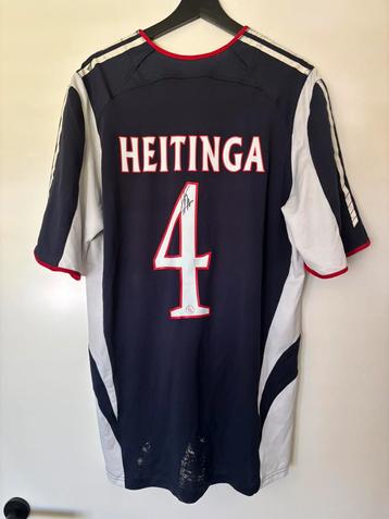 Johnny heitinga gesigneerd ajax shirt maat XL met video beschikbaar voor biedingen