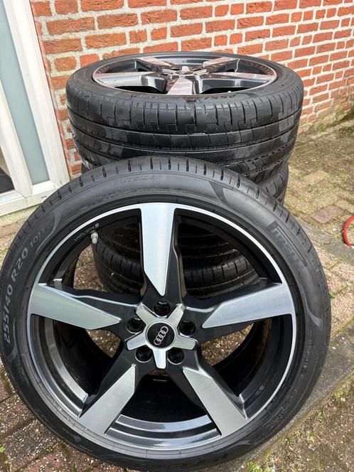 20 inch originele Audi A6 velgen + Pirelli banden 5x112, Auto-onderdelen, Banden en Velgen, Banden en Velgen, Zomerbanden, 20 inch