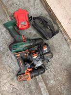 Accuboormachines - Parkside & Black+Decker, Gebruikt, Variabele snelheid, Ophalen of Verzenden, Boor- en Schroefmachine