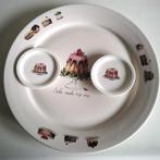 Jet : cake make my day: taartbord, roomstel  + 2 petitfours, Ophalen of Verzenden, Overige stijlen, Porselein, Schaal of Schalen