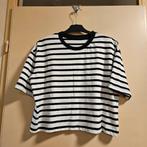 Kort zwart/wit t-shirtje C&A, Verzenden, Zwart, Maat 42/44 (L), Nieuw