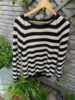 Gestreept shirt trui creme zwart maat M dames sweater, Ophalen of Verzenden, Zo goed als nieuw, Zwart