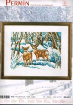 Cado aanbieding permin groot borduurpakket, herten in sneeuw, Hobby en Vrije tijd, Borduren en Borduurmachines, Ophalen of Verzenden