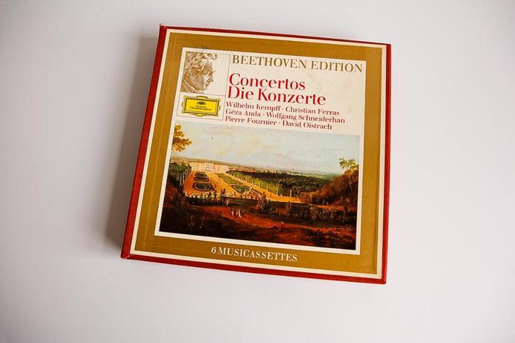 Beethoven 6 Cassette Tape Box Deutsche Grammophon, Cd's en Dvd's, Cassettebandjes, Gebruikt, Origineel, Klassiek, 2 t/m 25 bandjes