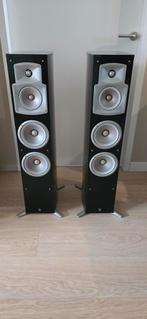 Yamaha NS555 zuilspeaker set, Gebruikt, 60 tot 120 watt, Front, Rear of Stereo speakers, Ophalen