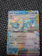 Prismatic evolution Vaporeon ex, pokemon kaart, Ophalen of Verzenden, Nieuw, Losse kaart